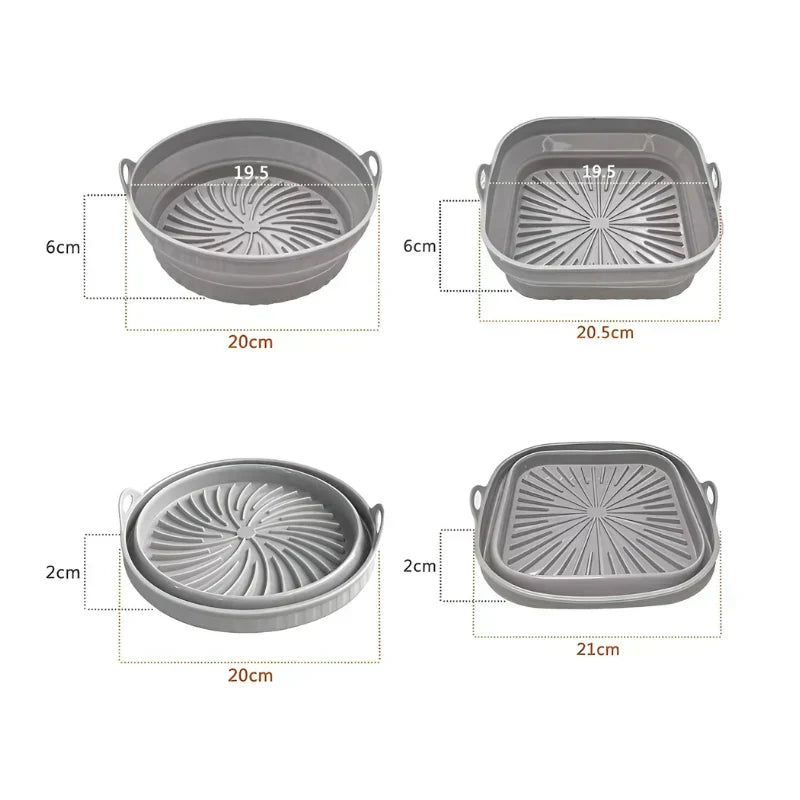 Lisslune | Heat-resistant silicone insert for hot air fryers with non-stick coating