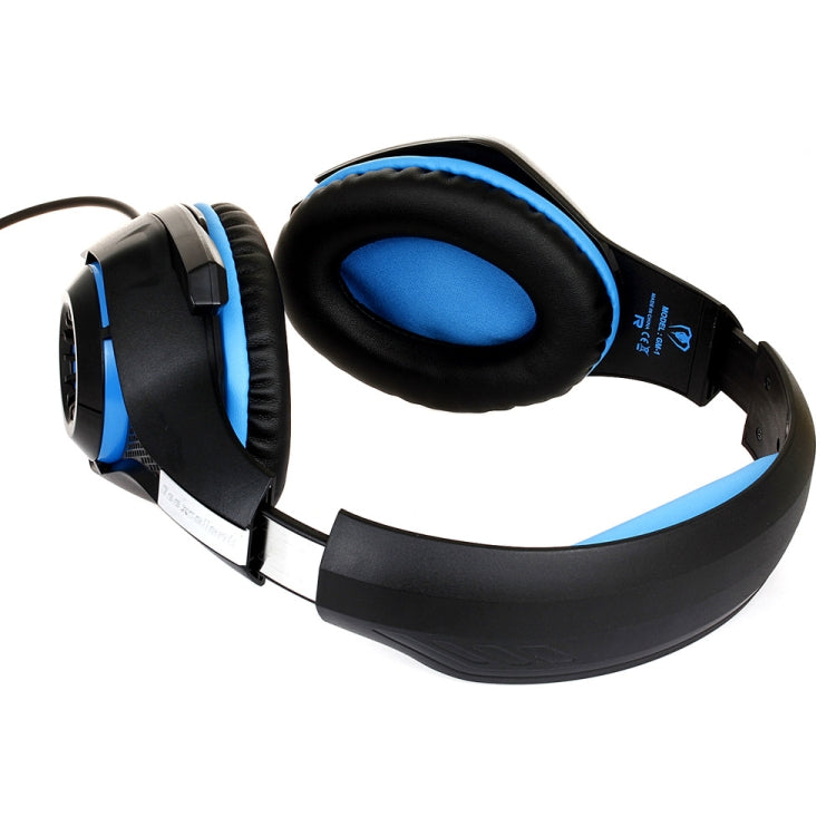 Lisslune | Beexcellent GM-1 Stereo Bass Gaming Headphones with Microphone & LED Light, for PS4, Smartphone, Tablet, PC, Laptop (Blue)