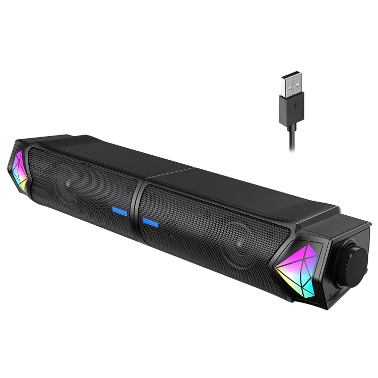 Lisslune | L1 Outdoor portable RGB light USB Bluetooth wireless speaker with microphone (Black)