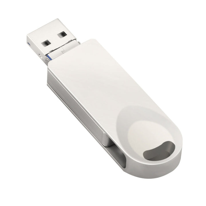 Lisslune | S29 3 in 1 256GB Micro USB + USB + 8-Pin interface Metal Twister Flash Drive (Silver)