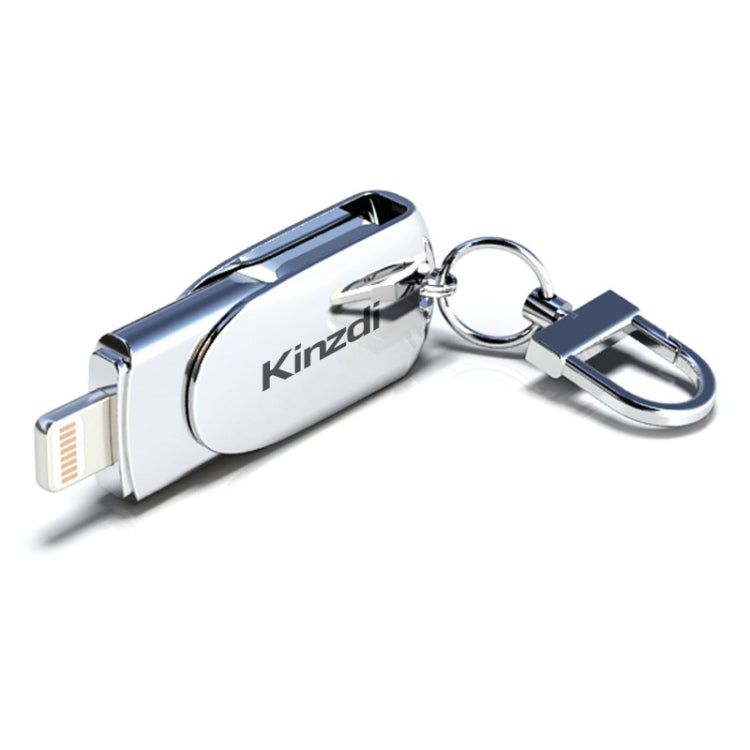 Lisslune | Kinzdi 32GB USB + 8 Pin Interface Metal Twister Flash U Disk (Silver)