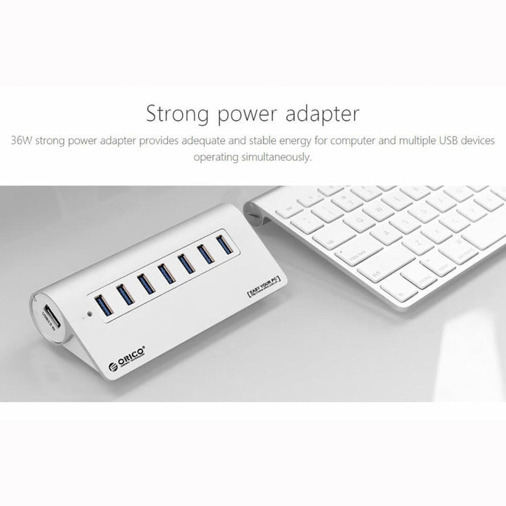 Lisslune | ORICO M3H7-V1 Aluminum alloy 7 USB 3.0 Ports HUB with 30W power supply