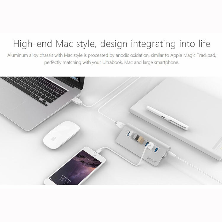 Lisslune | ORICO M3H7-V1 Aluminum alloy 7 USB 3.0 Ports HUB with 30W power supply