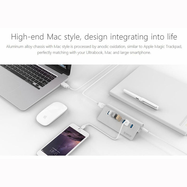 Lisslune | ORICO M3H7-V1 Aluminum alloy 7 USB 3.0 Ports HUB with 30W power supply