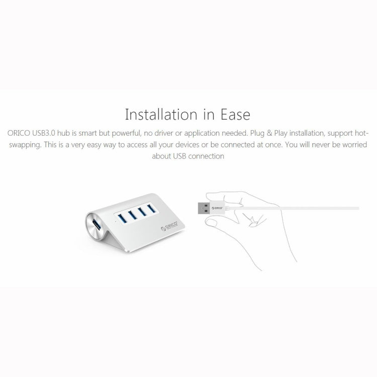 Lisslune | ORICO M3H4-V1 Aluminum Alloy 4 USB 3.0 Ports HUB