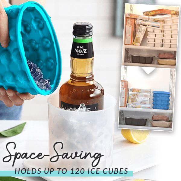 Lisslune | 2-in-1 Ice Cube Container & Beverage Cooler for Small Freezers