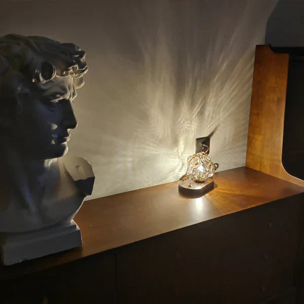Lisslune | CrystalGlow - artistic table lamp made of glass