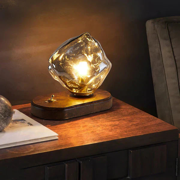 Lisslune | CrystalGlow - artistic table lamp made of glass
