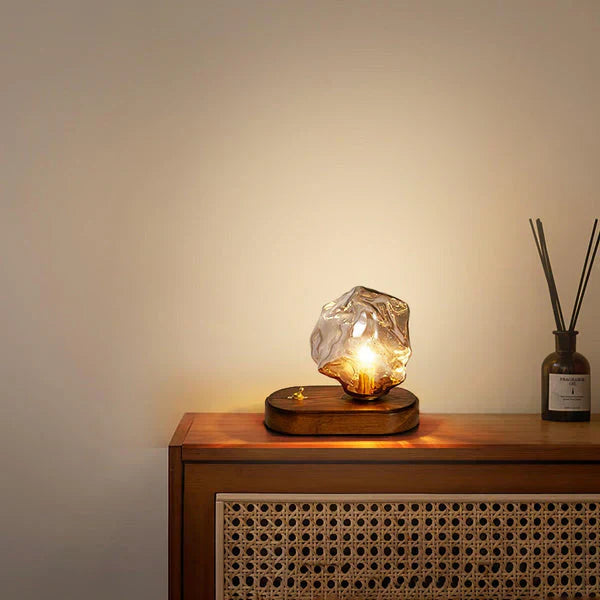 Lisslune | CrystalGlow - artistic table lamp made of glass