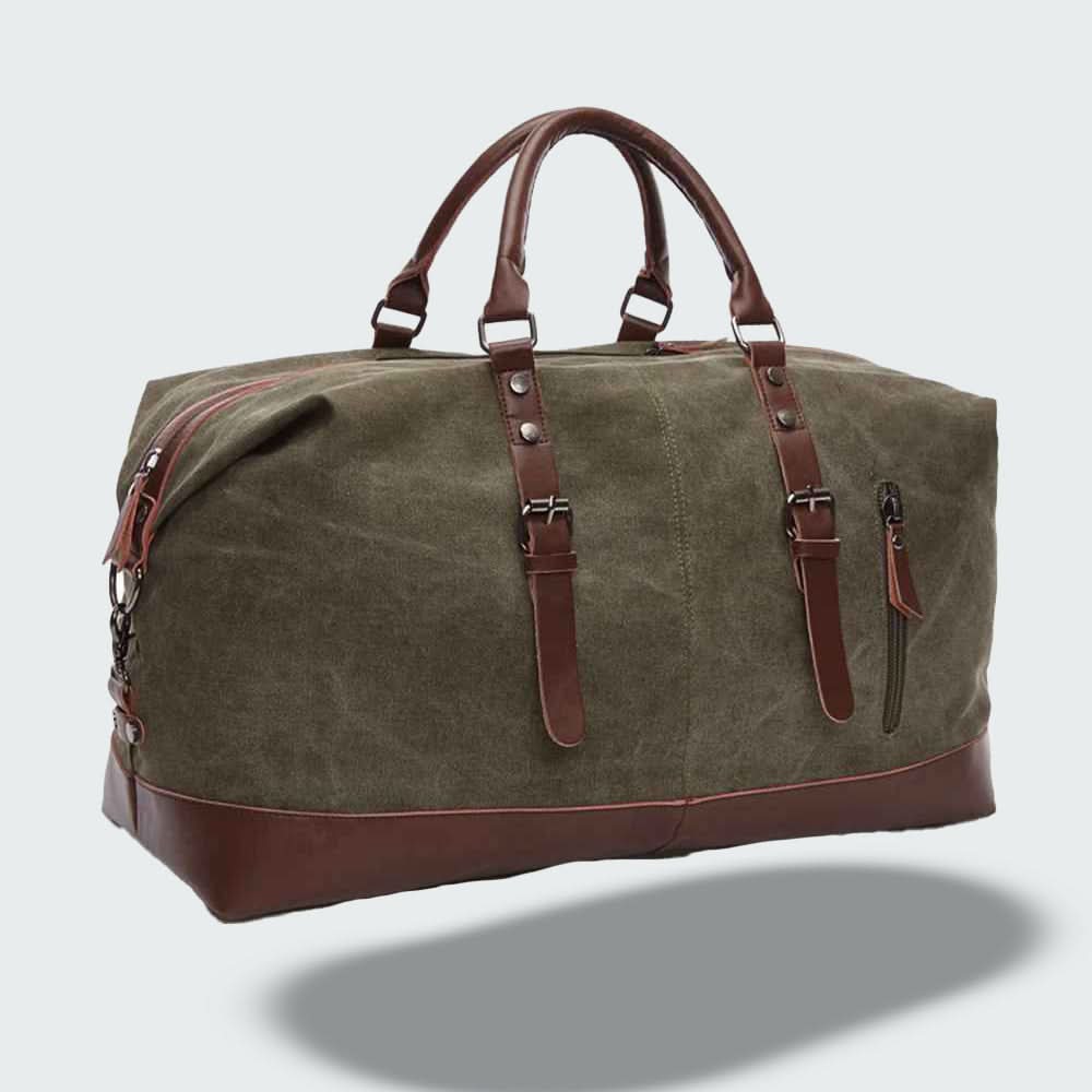 Lisslune | Icon Canvas & Leather Travel Duffle Bag – 54cm