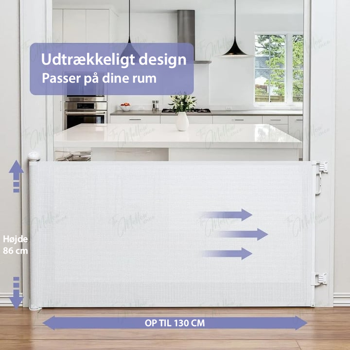 Lisslune | Extendable Safety Gate for Babies and Pets – Up to 140 cm – SafeLiving Gate