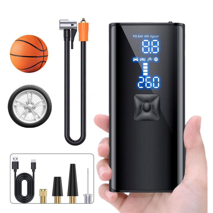 Lisslune | LumenPump Air Compressor – Cordless Tyre Pump for Quick & Efficient Car Tyre Inflation Anywhere