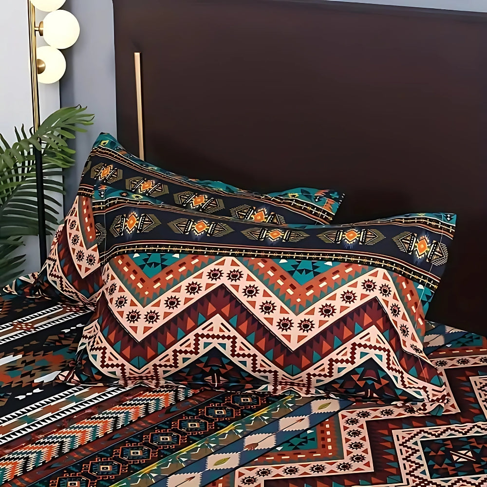 Lisslune | Indara Boho Tribal Print Duvet Cover Set