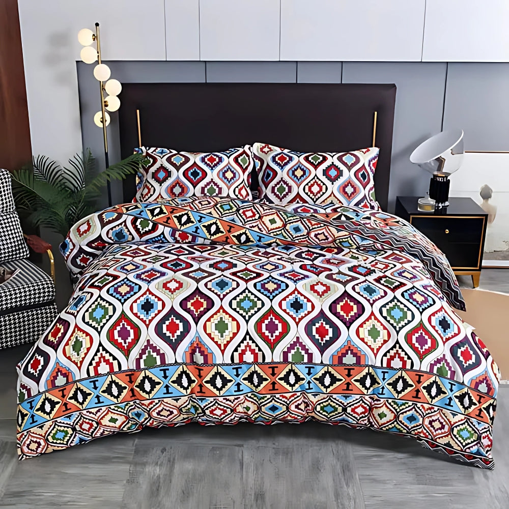 Lisslune | Indara Boho Tribal Print Duvet Cover Set