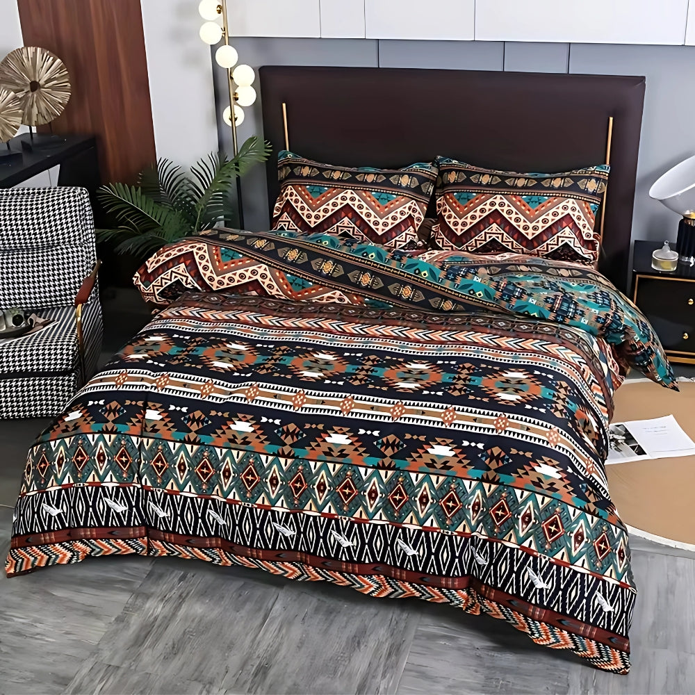 Lisslune | Indara Boho Tribal Print Duvet Cover Set