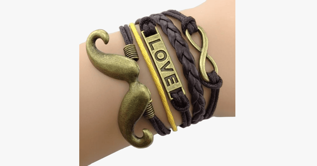Lisslune | Infinity Love Mustache Bracelet