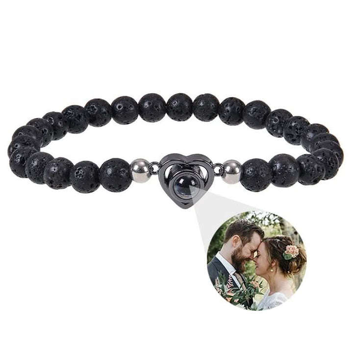 Lisslune | Projection bracelet with infinity heart and personalized photo