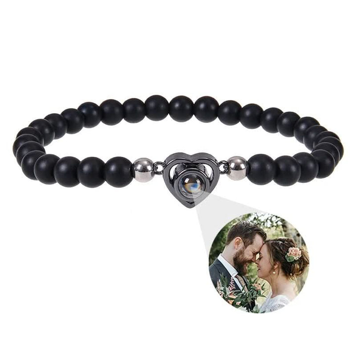 Lisslune | Projection bracelet with infinity heart and personalized photo
