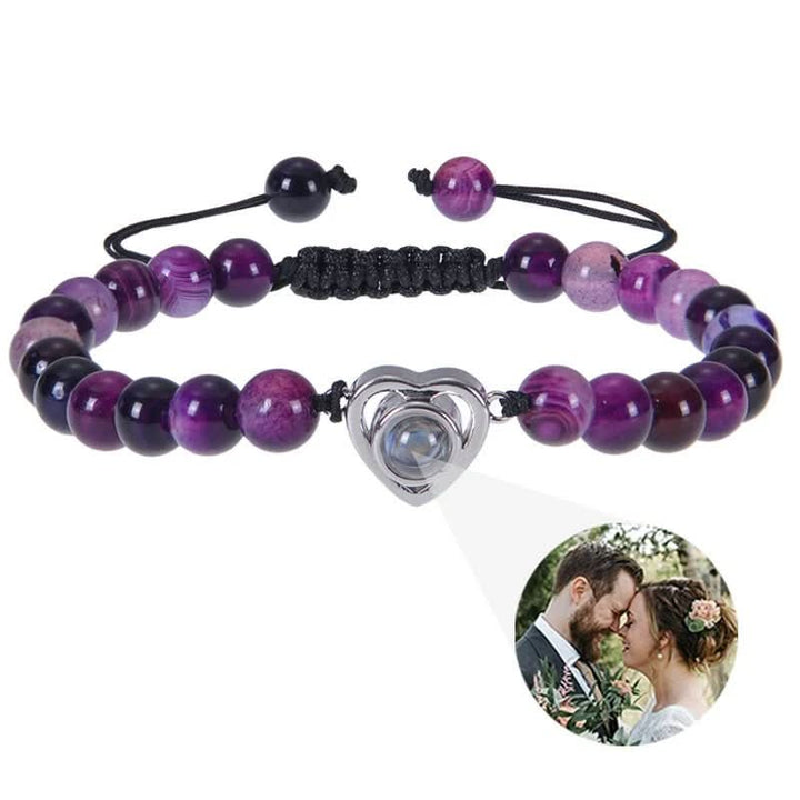 Lisslune | Projection bracelet with infinity heart and personalized photo