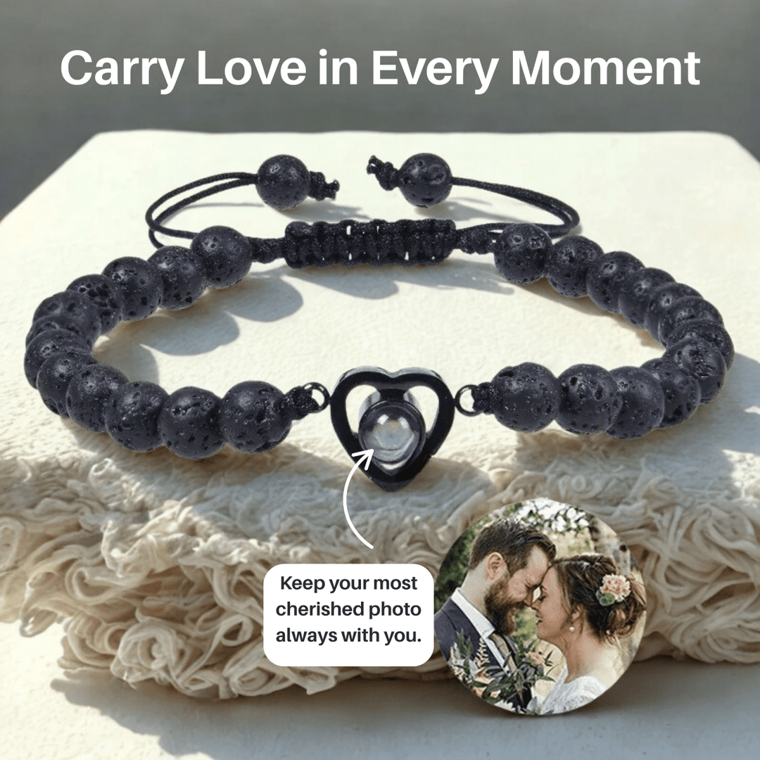 Lisslune | Projection bracelet with infinity heart and personalized photo
