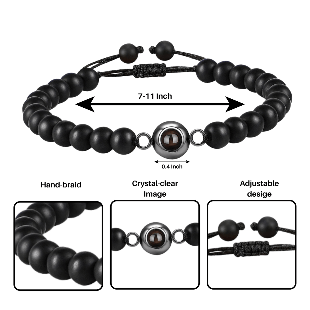 Lisslune | Projection bracelet with infinity heart and personalized photo