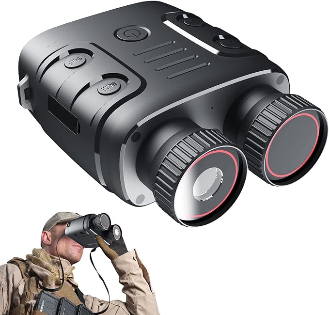 Lisslune | Infrared Night Vision Binoculars Camera - HD 4x Zoom Night Vision Goggles for Total Darkness