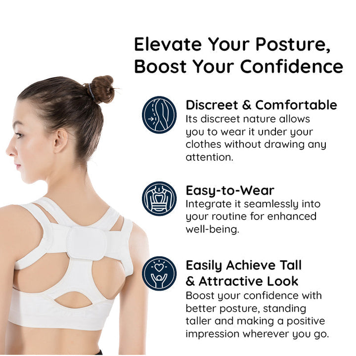 Lisslune | Invisible Back Posture Corrector | Adjustable, Comfortable Design for Improved Posture and Back Support
