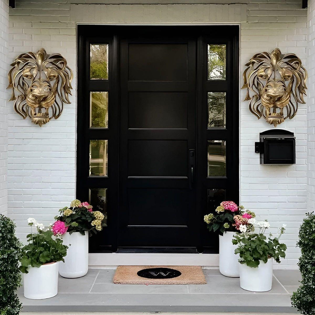 Lisslune | RegalRoar – Exquisite gilded lion head wall sculpture