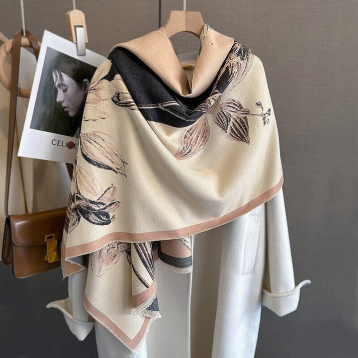 Lisslune | Iris Floral Soft Scarf Shawl