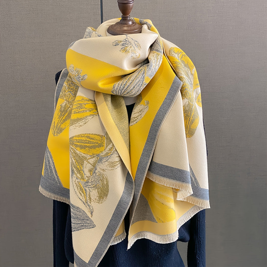Lisslune | Iris Floral Soft Scarf Shawl