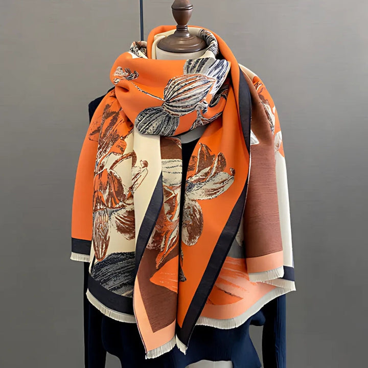 Lisslune | Iris Floral Soft Scarf Shawl