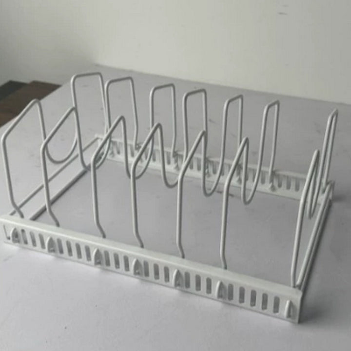 Lisslune | Iron Dish Pot Lid and Utensils Storage Rack