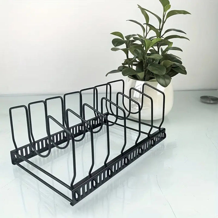 Lisslune | Iron Dish Pot Lid and Utensils Storage Rack