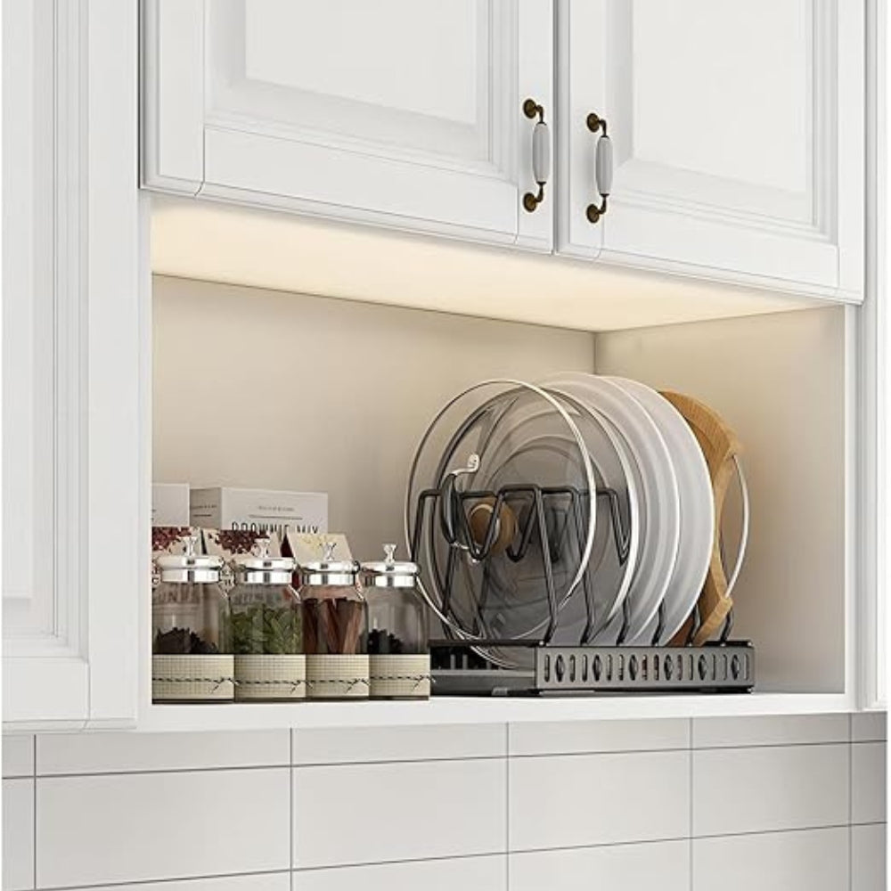 Lisslune | Iron Dish Pot Lid and Utensils Storage Rack