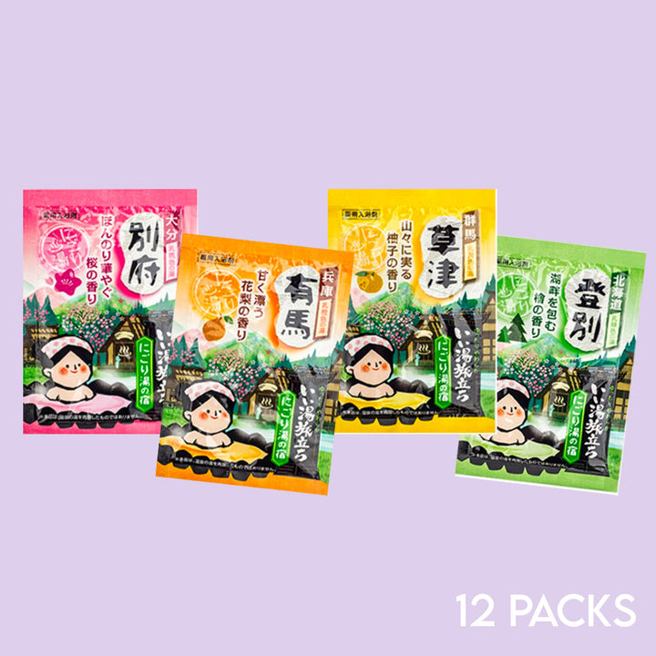 Lisslune | Japanese Onsen Bath Salt Box Set (12 pieces)