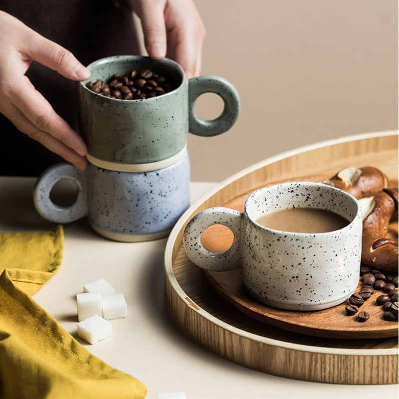 Lisslune | Mug with ink dots in Pinterest style