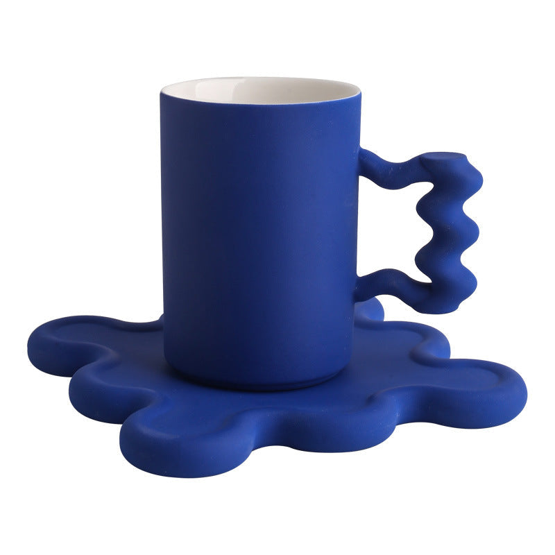 Lisslune | Small Blue Irregular Coffee Cup
