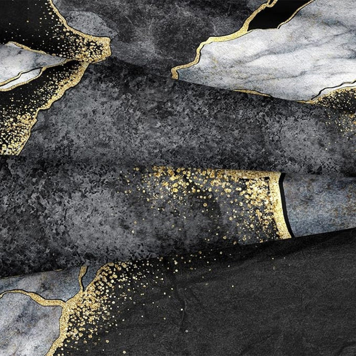 Lisslune | Jade Opulent Gold Accent Duvet Cover Set