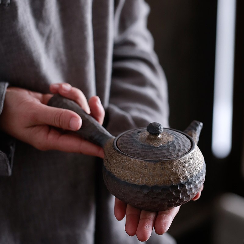 Lisslune | Japanese Ceramic Kyusu Teapot Chinese Kung Fu Teapot Drinking Utensil 200ml