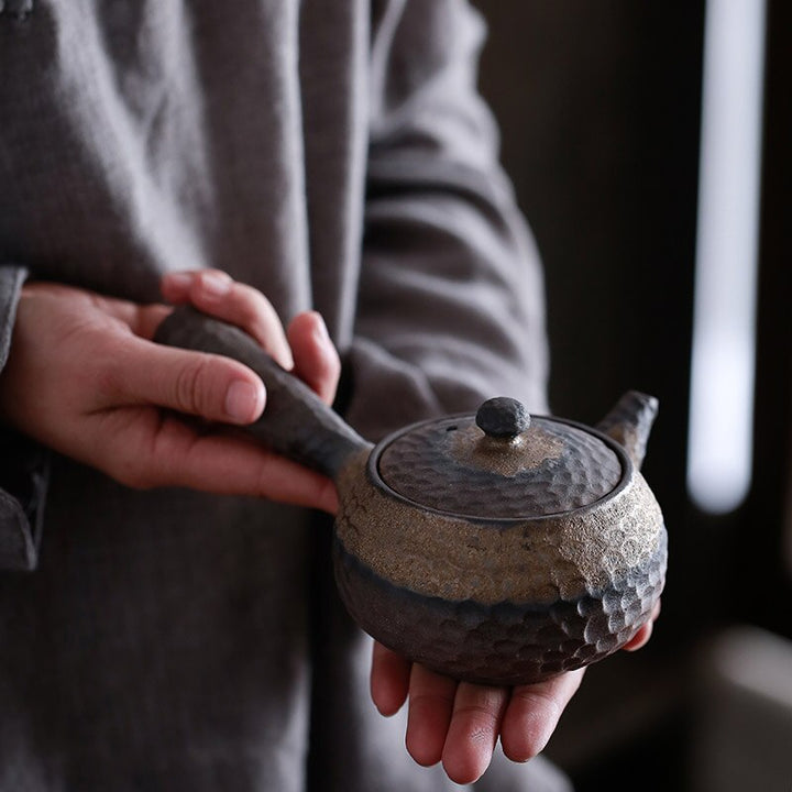 Lisslune | Japanese Ceramic Kyusu Teapot Chinese Kung Fu Teapot Drinking Utensil 200ml