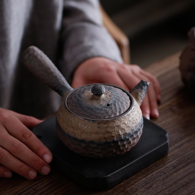 Lisslune | Japanese Ceramic Kyusu Teapot Chinese Kung Fu Teapot Drinking Utensil 200ml