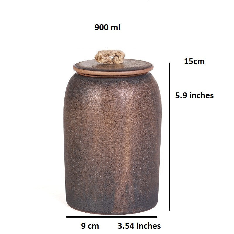 Lisslune | Japanese tea canisters made of ceramics, retro stoneware, airtight, Gong-Fu made of ceramics, for candies, tea ceremony accessories