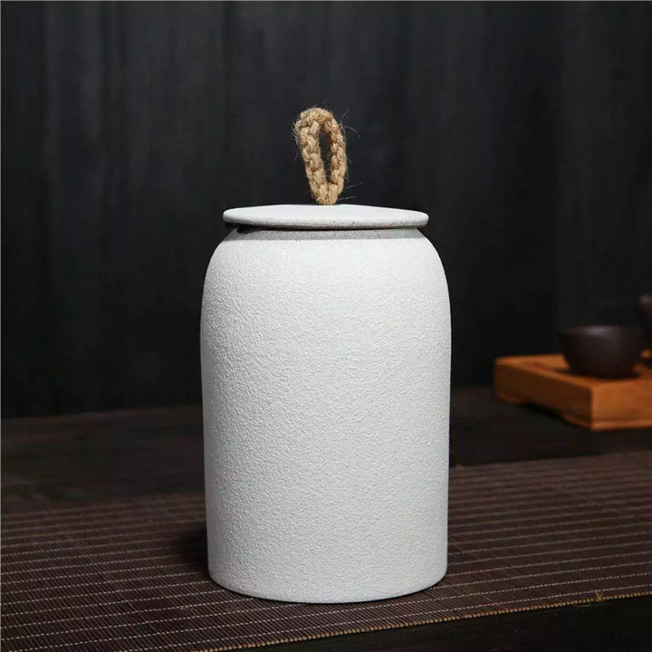 Lisslune | Japanese tea canisters made of ceramics, retro stoneware, airtight, Gong-Fu made of ceramics, for candies, tea ceremony accessories