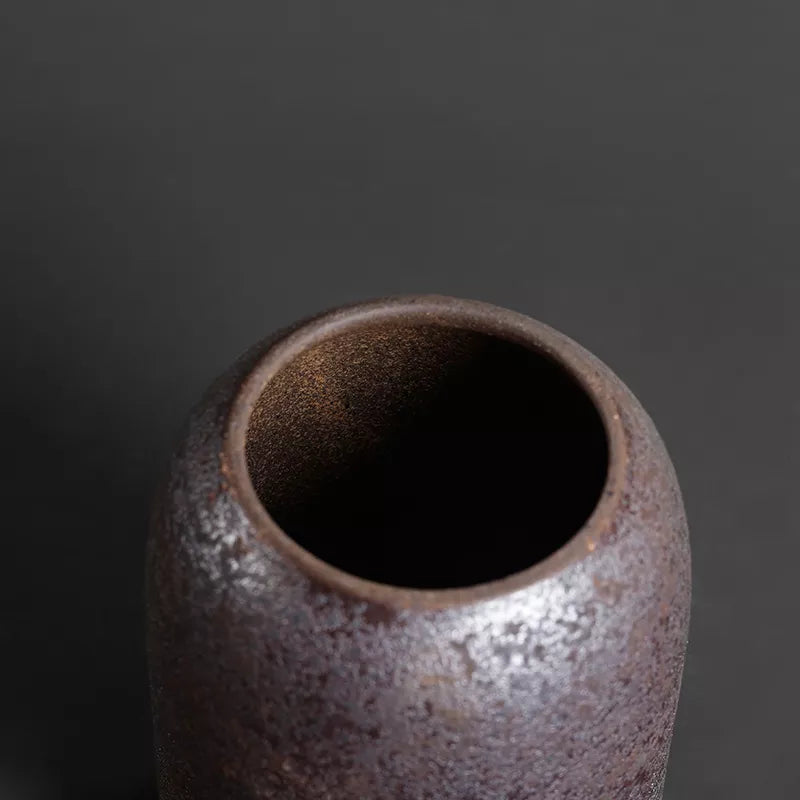 Lisslune | Japanese tea canisters made of ceramics, retro stoneware, airtight, Gong-Fu made of ceramics, for candies, tea ceremony accessories