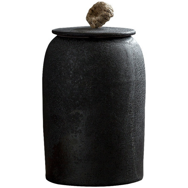 Lisslune | Japanese tea canisters made of ceramics, retro stoneware, airtight, Gong-Fu made of ceramics, for candies, tea ceremony accessories
