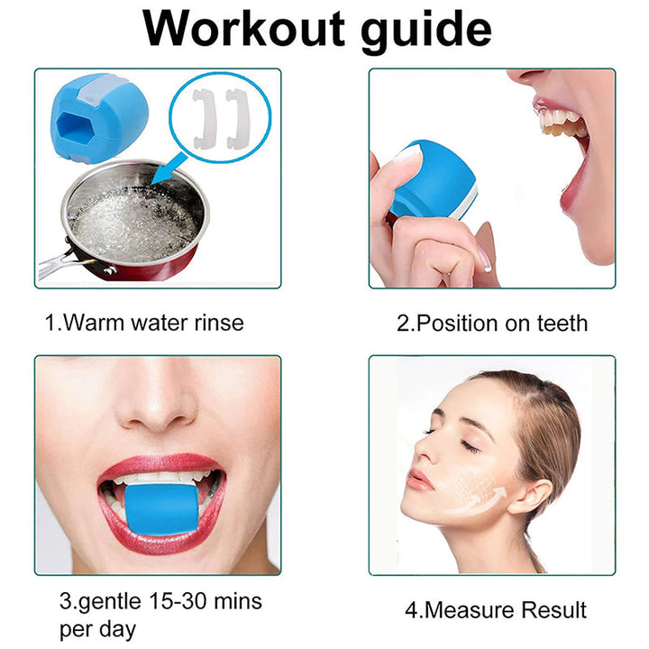 Lisslune | Jawline Sculptor | Jaw Toner Food-Grade Silica Gel Facial Exerciser for Slimming & Defining Mewing at Home or On-the-Go