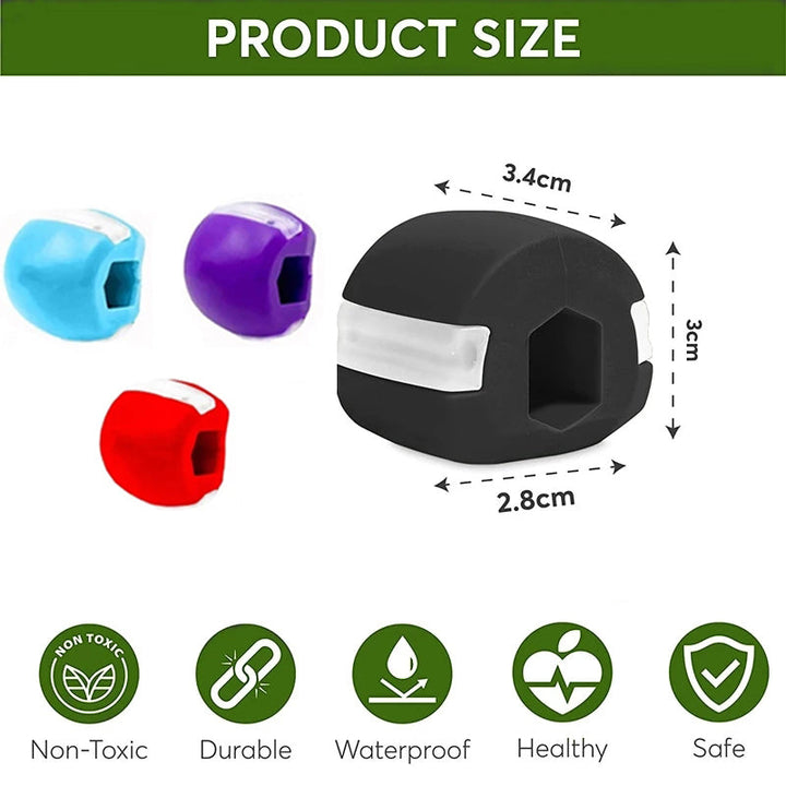 Lisslune | Jawline Sculptor | Jaw Toner Food-Grade Silica Gel Facial Exerciser for Slimming & Defining Mewing at Home or On-the-Go