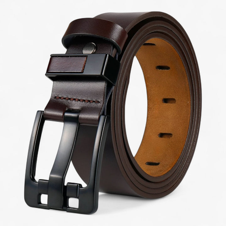 Lisslune | Men’s Leather Belt Cowhide with Adjustable Buckle for Any Occasion