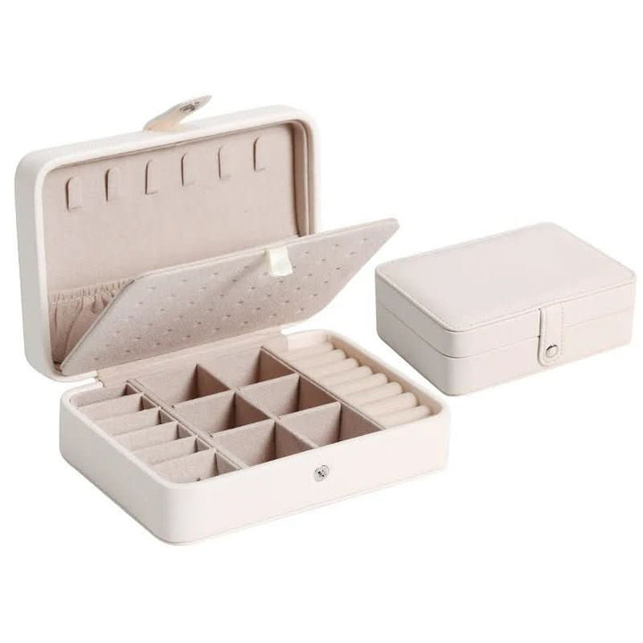 Lisslune | Elegant Leather Jewelry Box for Rings & Earrings