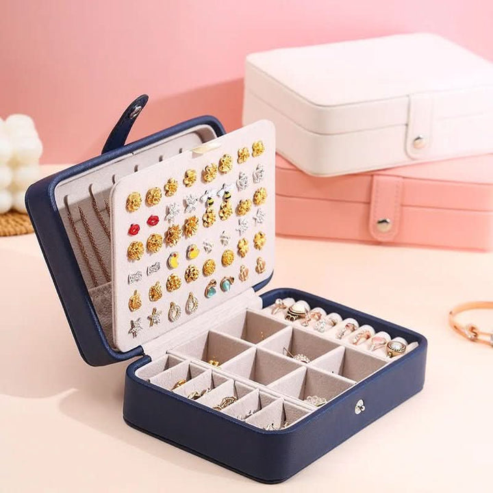 Lisslune | Elegant Leather Jewelry Box for Rings & Earrings